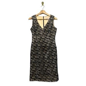 B MICHAEL AMERICA RED COLLECTION Lace Sheath Dress Black 2